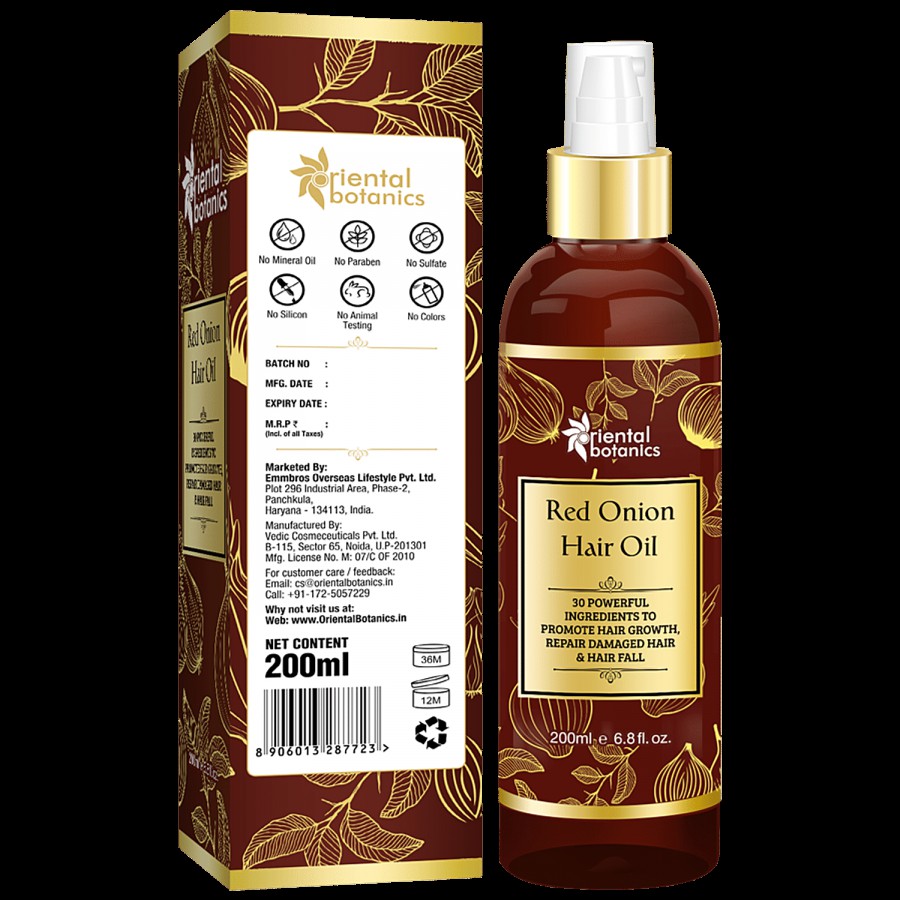 Oriental Botanics Red Onion Hair Oil - For Dull