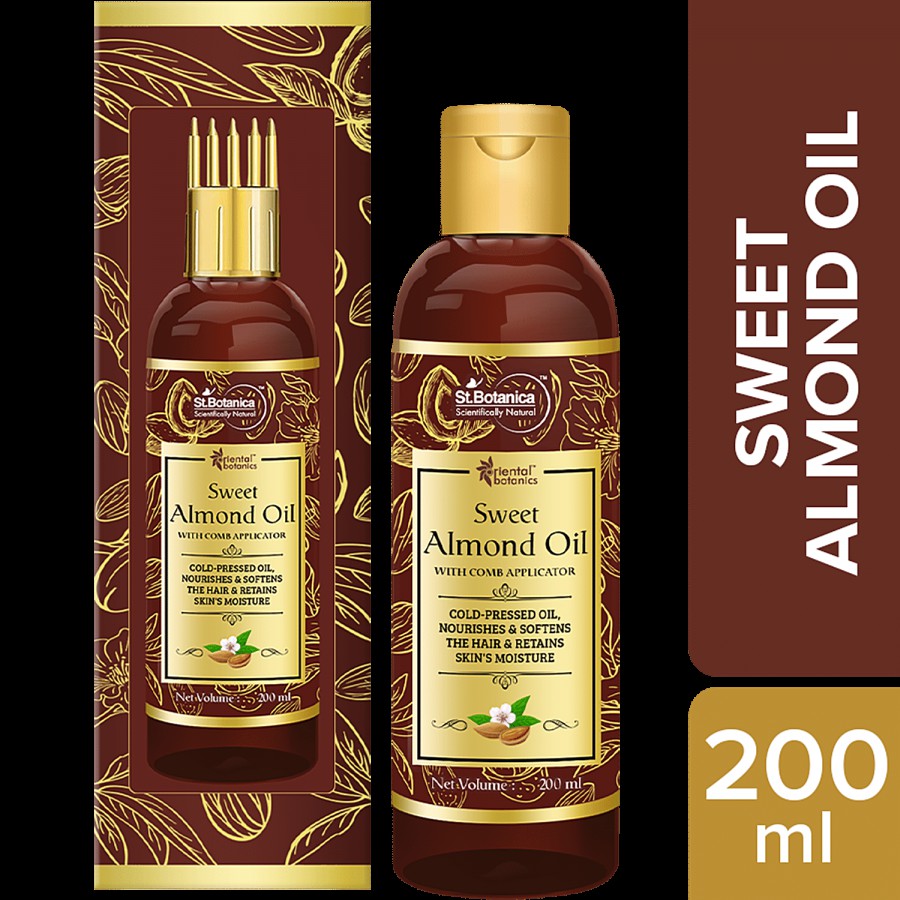 Oriental Botanics Sweet Almond Oil - For Hair & Skin Care