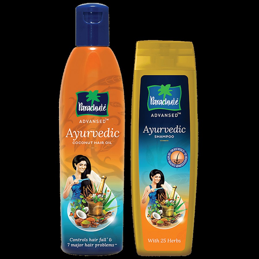 Parachute Advansed Advansed Ayurvedic Hair Oil & Parachute Advansed Ayurvedic Shampoo