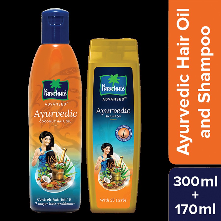 Parachute Advansed Advansed Ayurvedic Hair Oil & Parachute Advansed Ayurvedic Shampoo