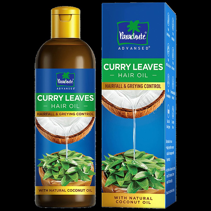 Parachute Advansed Curry Leaves Hair Oil - With Natural Coconut Oil