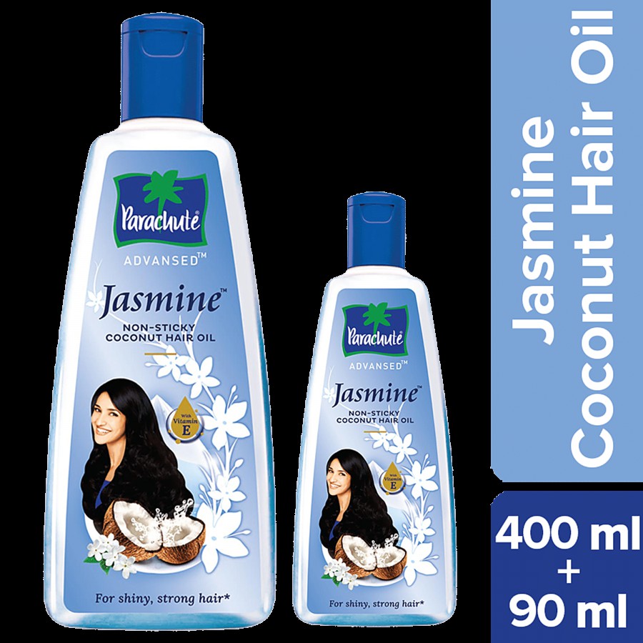 Parachute  Advansed Jasmine Coconut Hair Oil With Vitamin E - Non-Sticky