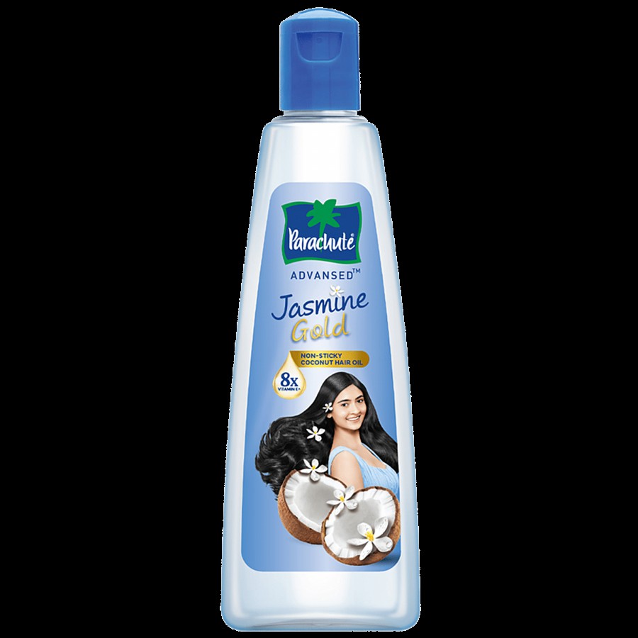 Parachute  Advansed Jasmine Gold Coconut Hair Oil With 8x Vitamin E - Non-Sticky