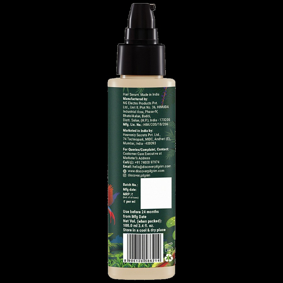 Pilgrim Patua & Hyaluronic Acid Smoothing Hair Serum - For Dry & Frizzy Hair