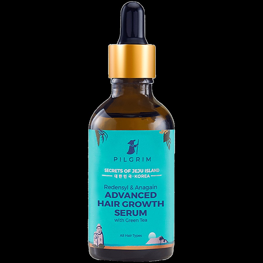 Pilgrim Redensyl & Anagain Advanced Hair Growth Serum With Green Tea - Reduces Hair-Fall