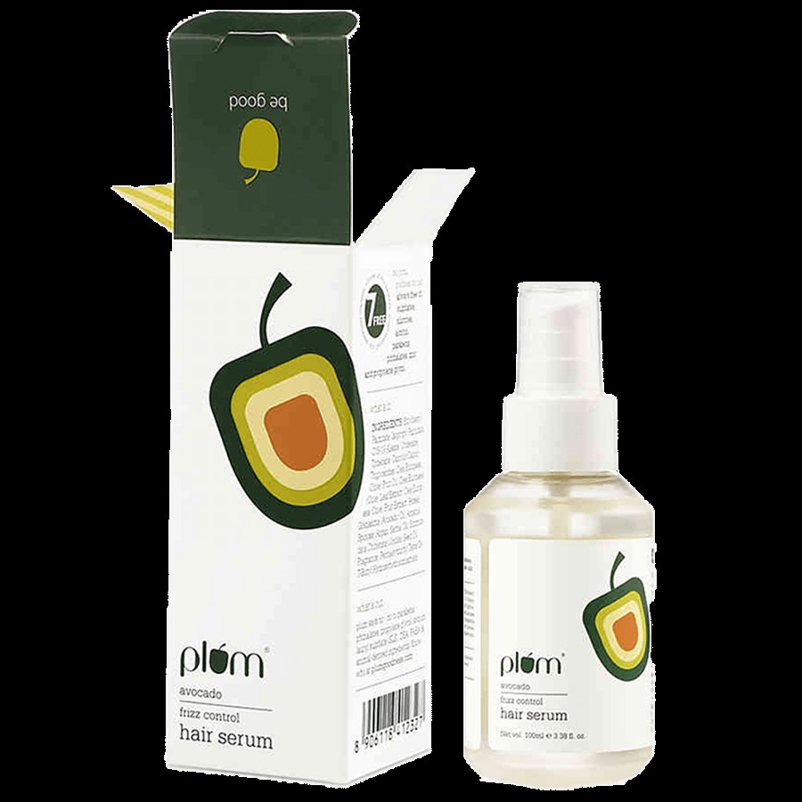 Plum Avocado Frizz-Control Hair Serum - Provides Smooth Texture