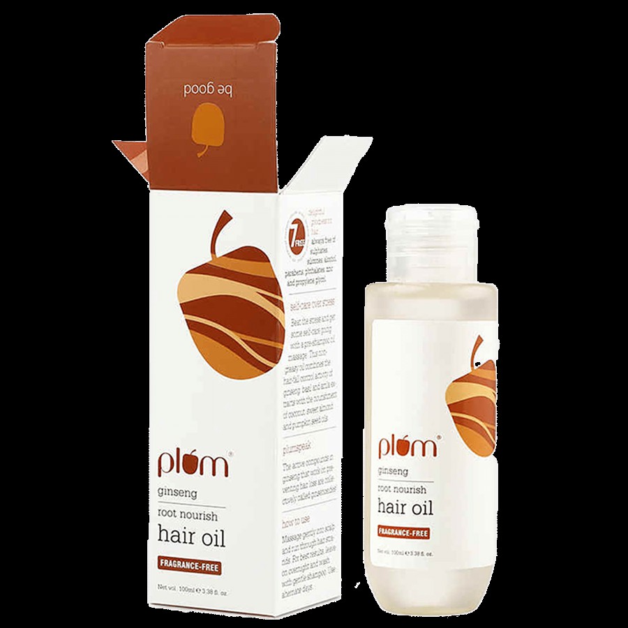 Plum Ginseng Root Nourish Hair Oil - Fragrance Free