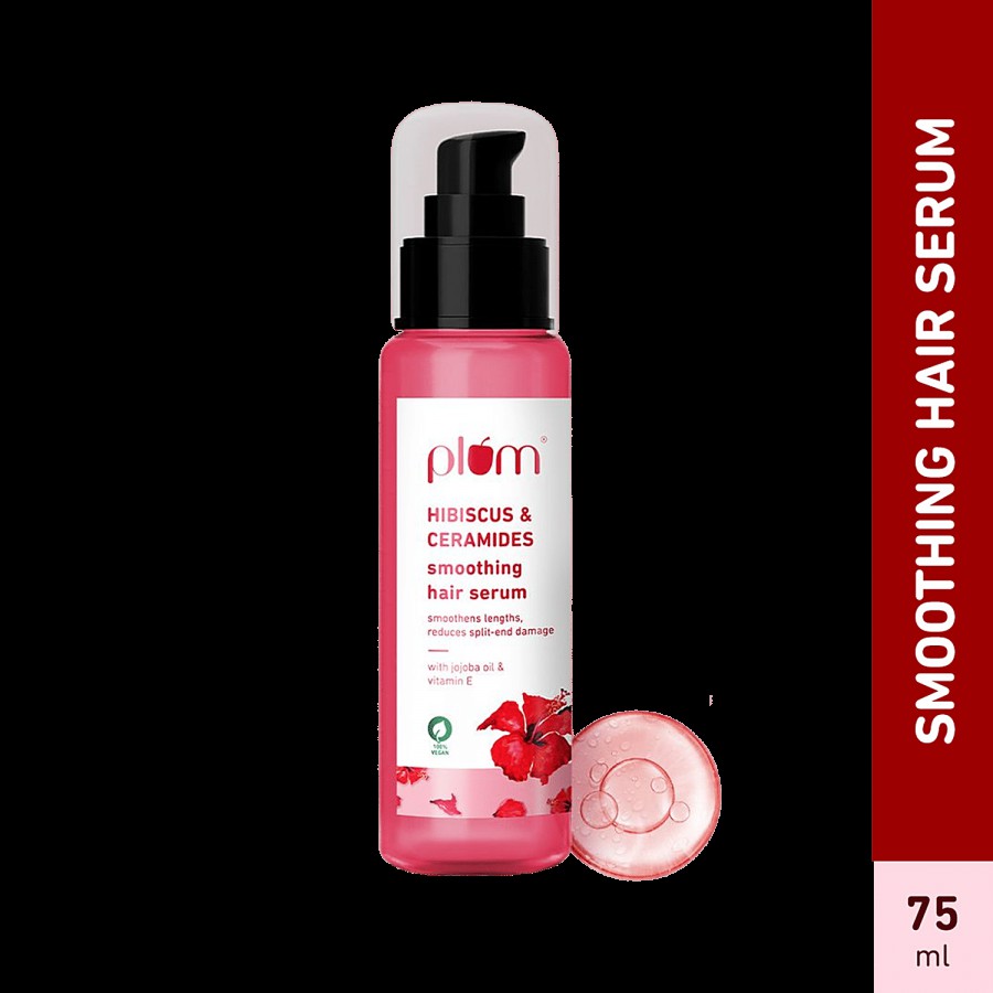 Plum Hibiscus & Ceramides Smoothing Hair Serum - Smoothens