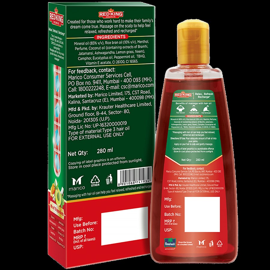 Red King Cooling Oil - Relieves Body Aches