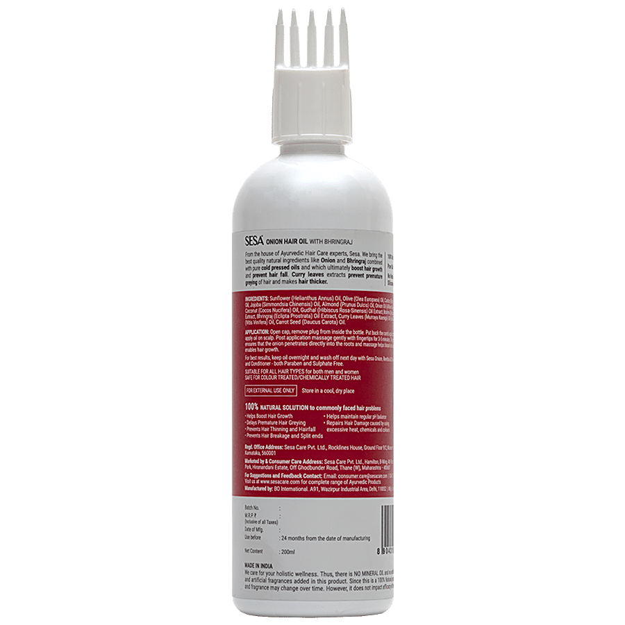 Sesa Onion Hair Oil With Bhringraj - Boosts Growth