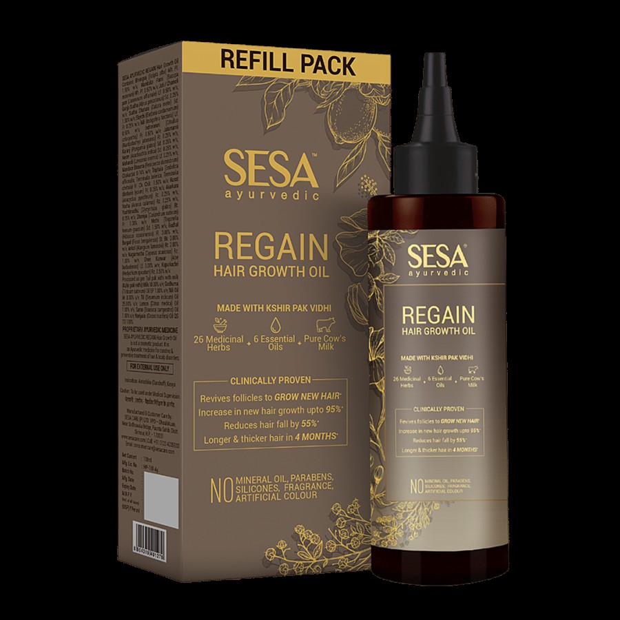 Sesa Ayurvedic Regain Oil Refill Pack - 100% Natural