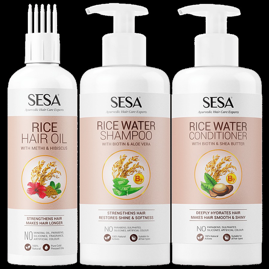 Sesa Rice Water Ultimate Hair Care Kit