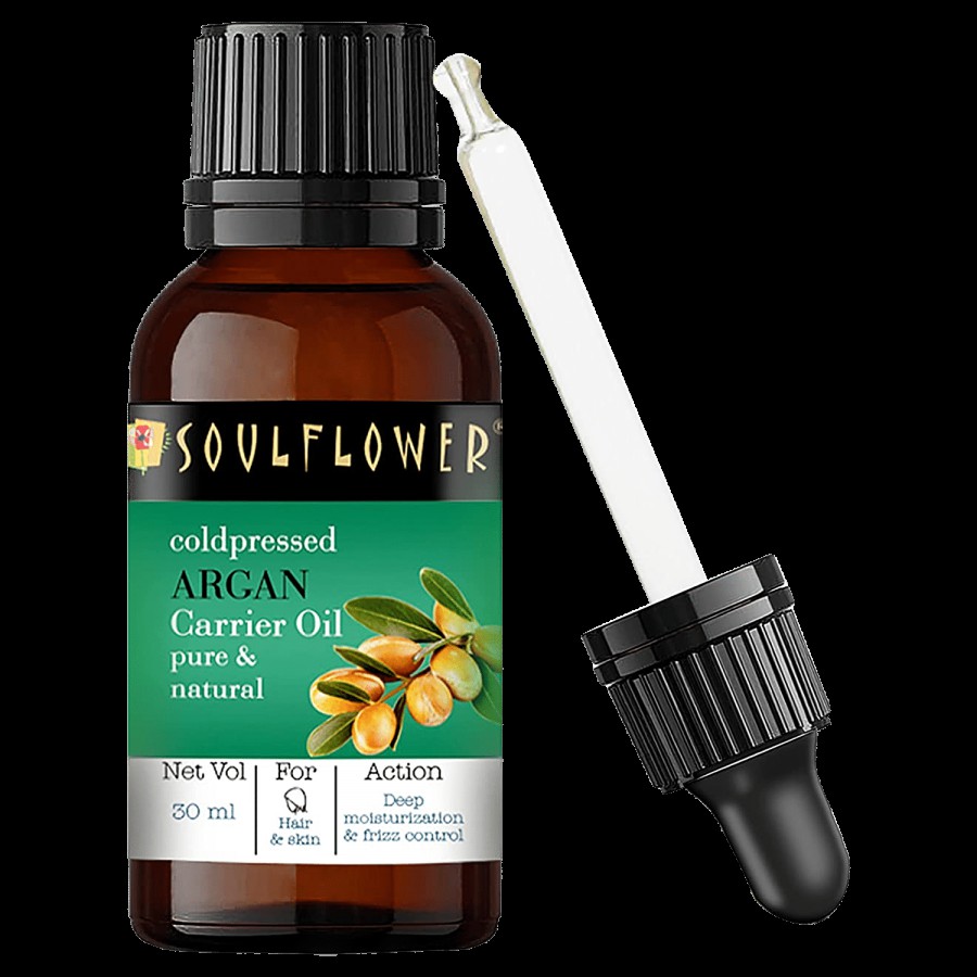 Soulflower Moroccan Argan Carrier Hair oil for Hair growth