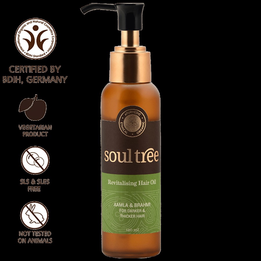 Soultree Ayurvedic Revitalising Hair Oil - Aamla & Brahmi