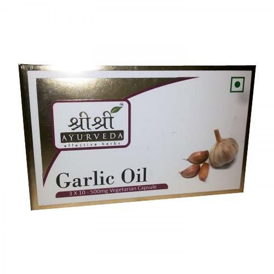 Sri Sri Tattva Garlic Oil - Vegetarian Capsule 500 mg