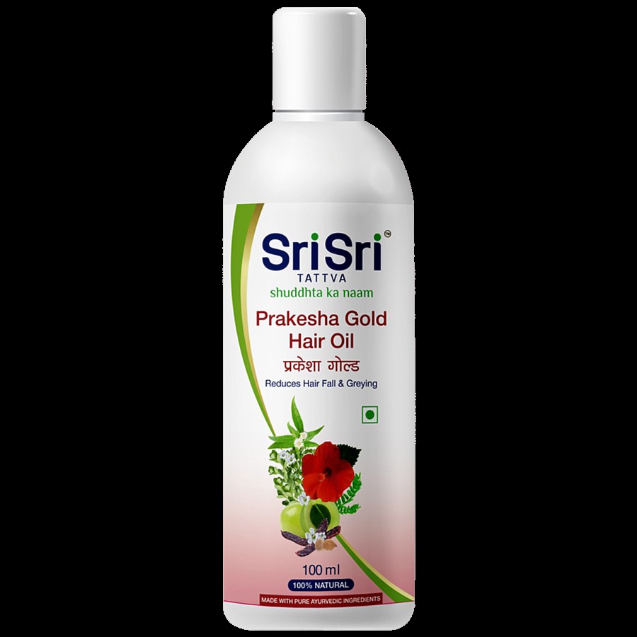 Sri Sri Tattva Prakesha Gold Hair Oil - Reduces Fall & Greying