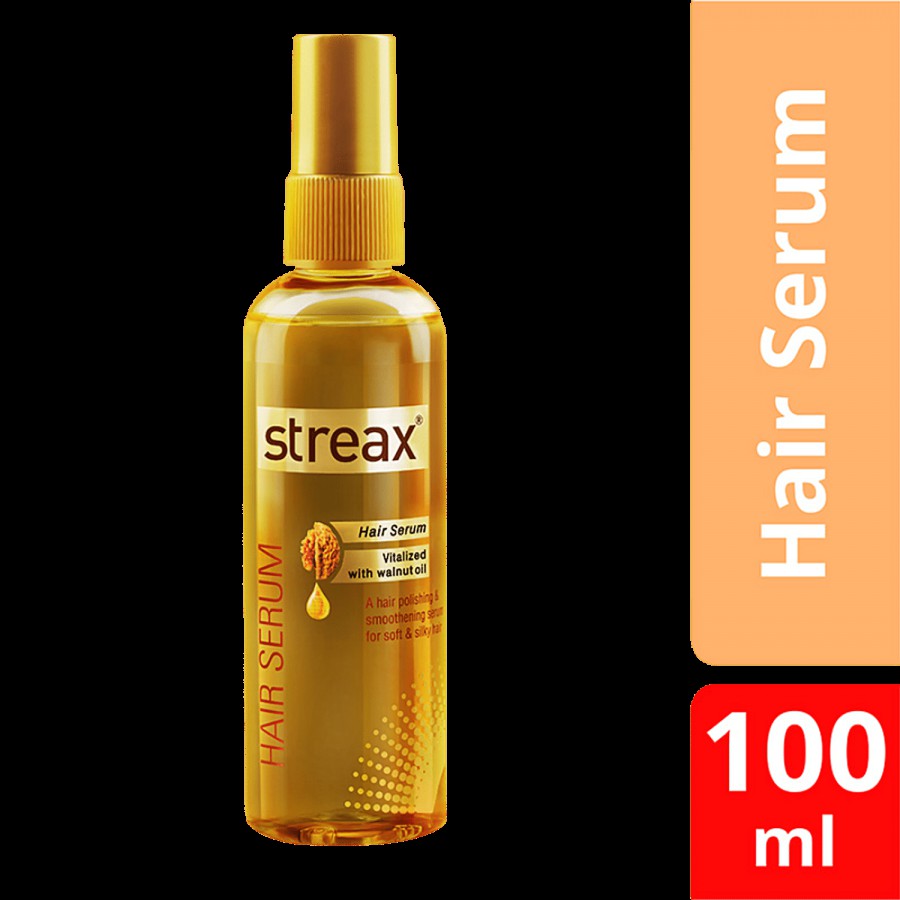 Streax Hair Serum - Vitalised With Walnut Oil