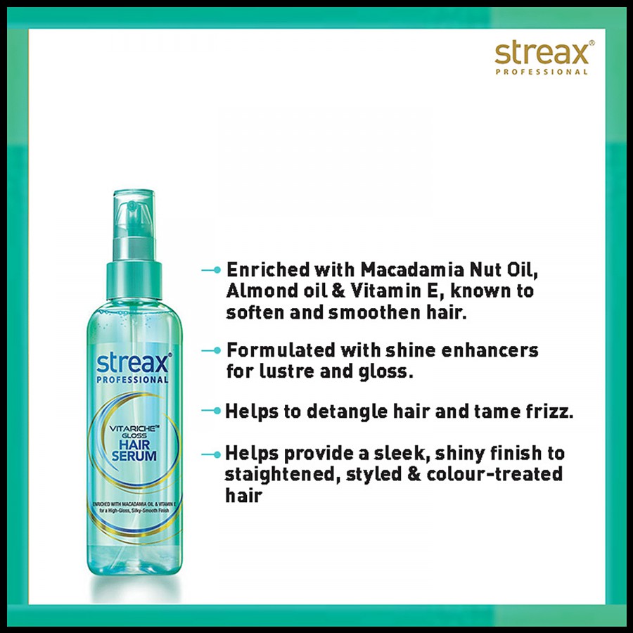 Streax Professional Vitariche Care Repair Max Hair Serum - With Vita-Oils