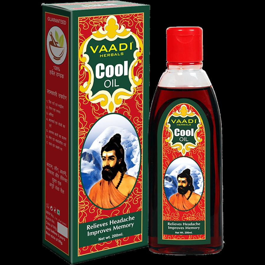 Vaadi Herbals Cool Oil With Triphla & Almond - Relieves Headache