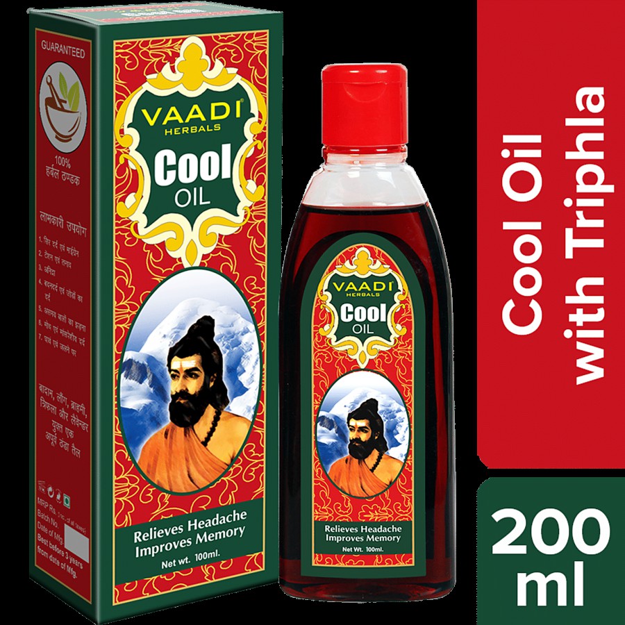 Vaadi Herbals Cool Oil With Triphla & Almond - Relieves Headache