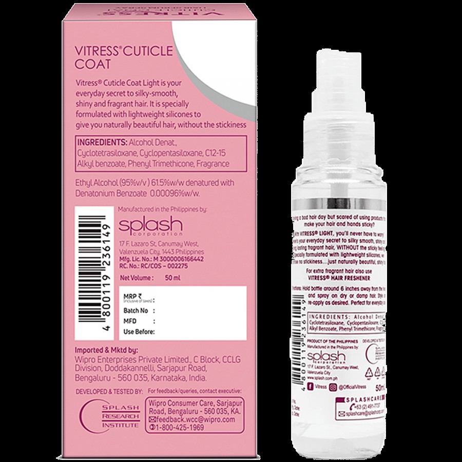 Vitress Cuticle Coat Spray - Light & Non-Sticky