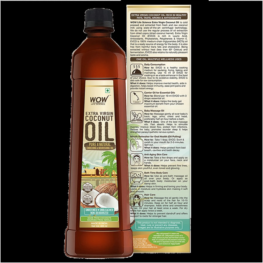 Wow Skin Science Extra Virgin Coconut Oil - Pure & Natural