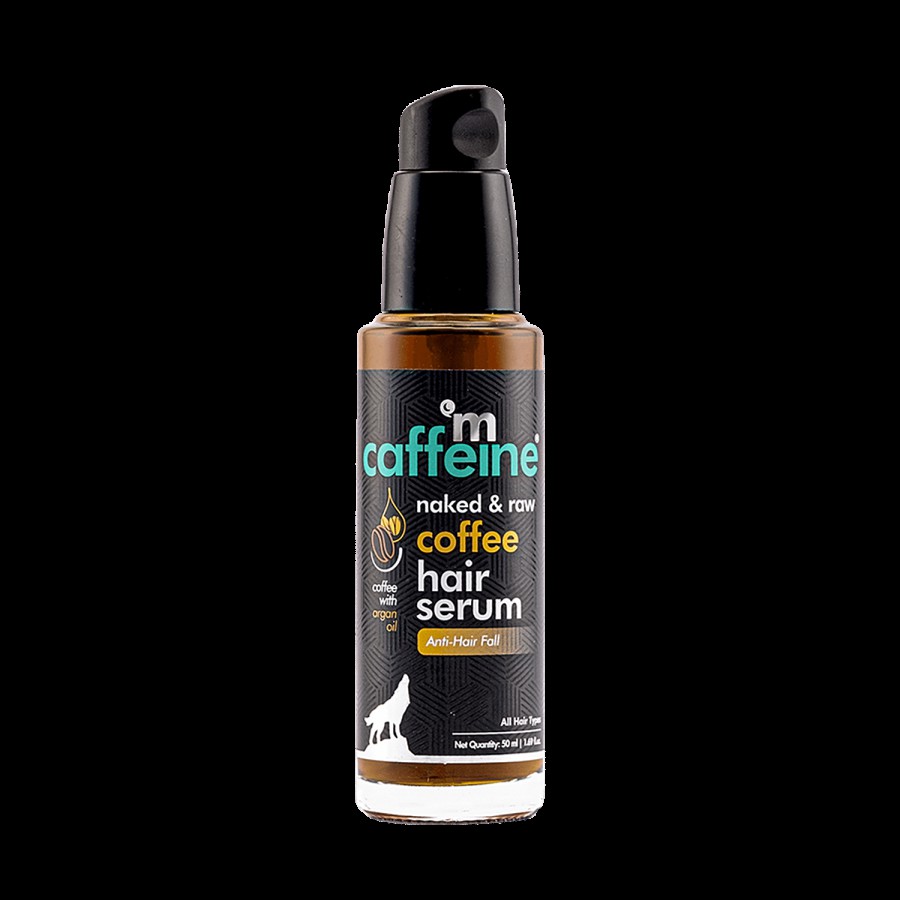 mCaffeine Naked & Raw Coffee Hair Serum - With Argan Oil