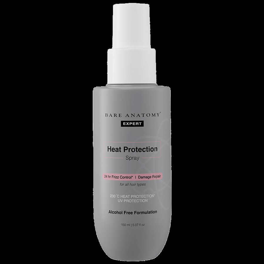 Bare Anatomy Expert Heat Protection Spray - For 24 Hour Frizz Control & Damage Repair