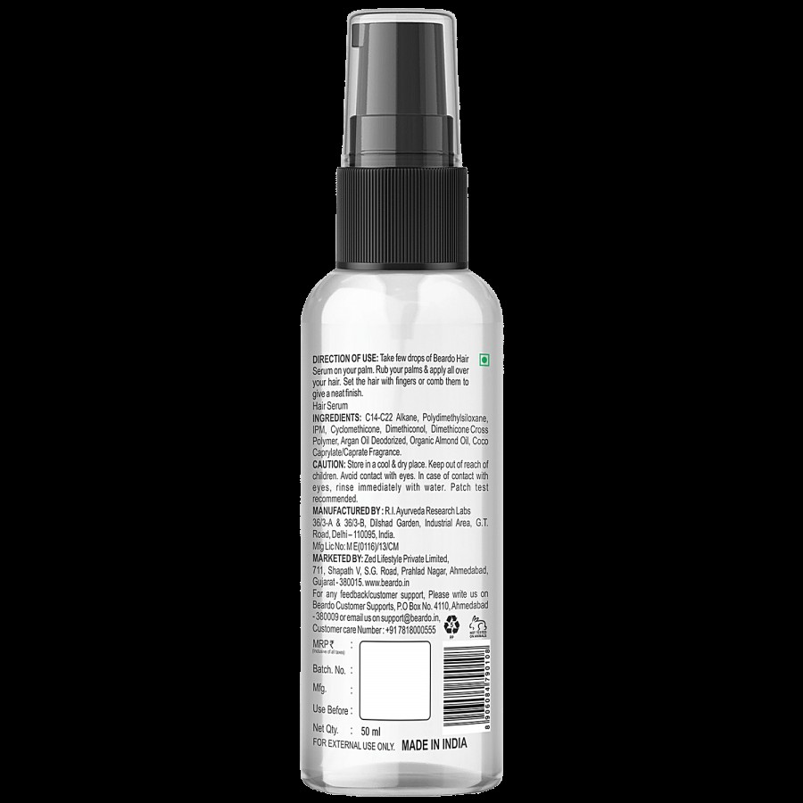 Beardo Hair Serum - With Argan Oil