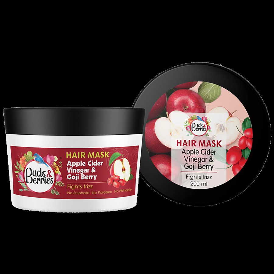 Buds & Berries Anti-Frizz Hair Mask - Apple Cider Vinegar & Gojiberry