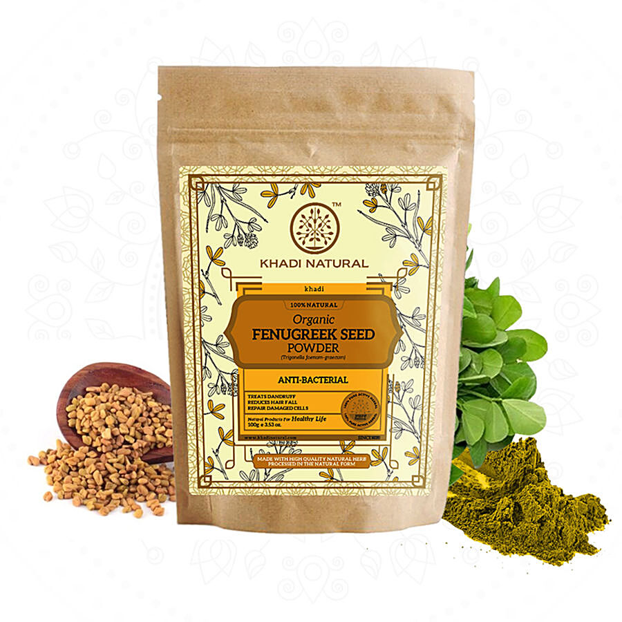 Khadi Natural Fenugreek Seed Organic Powder - Anti-Bacterial