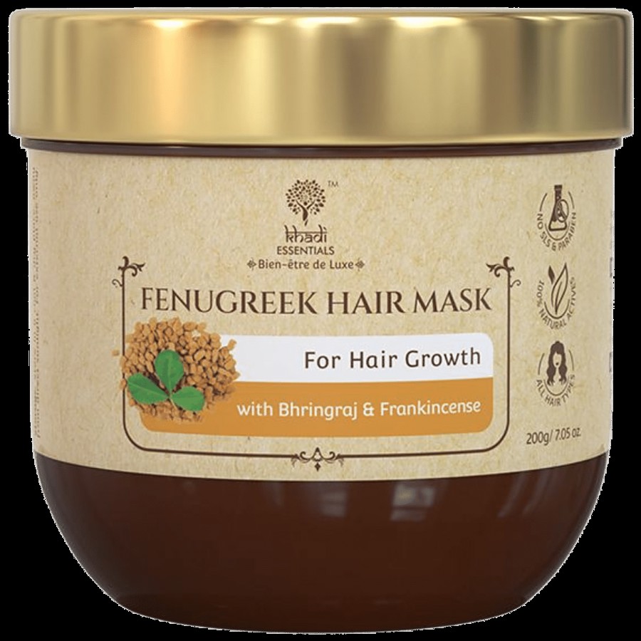 Khadi Essentials Fenugreek Hair Mask - With Bhringraj & Frankincense