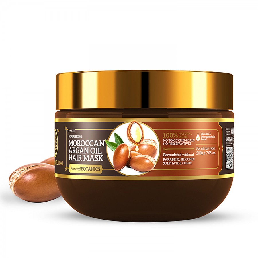 Khadi Natural Moroccan Argan Oil Hair Mask - Powered Botanics