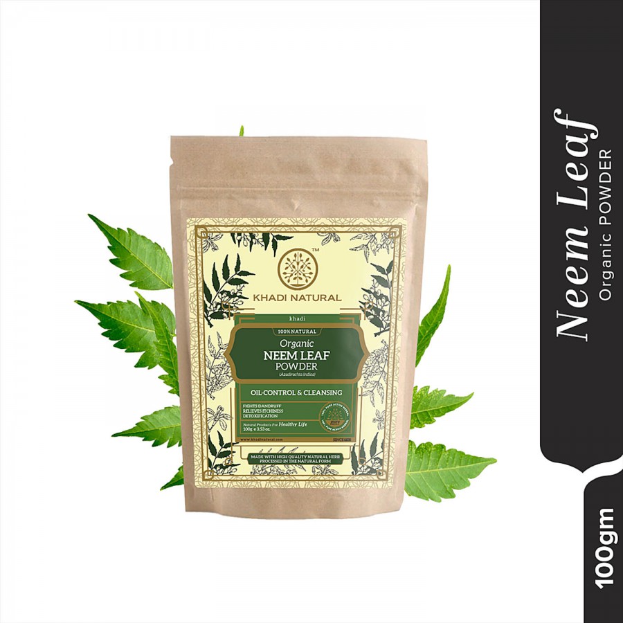 Khadi Natural Neem Leaf Organic Powder - For Oil Control & Deep Cleanseing