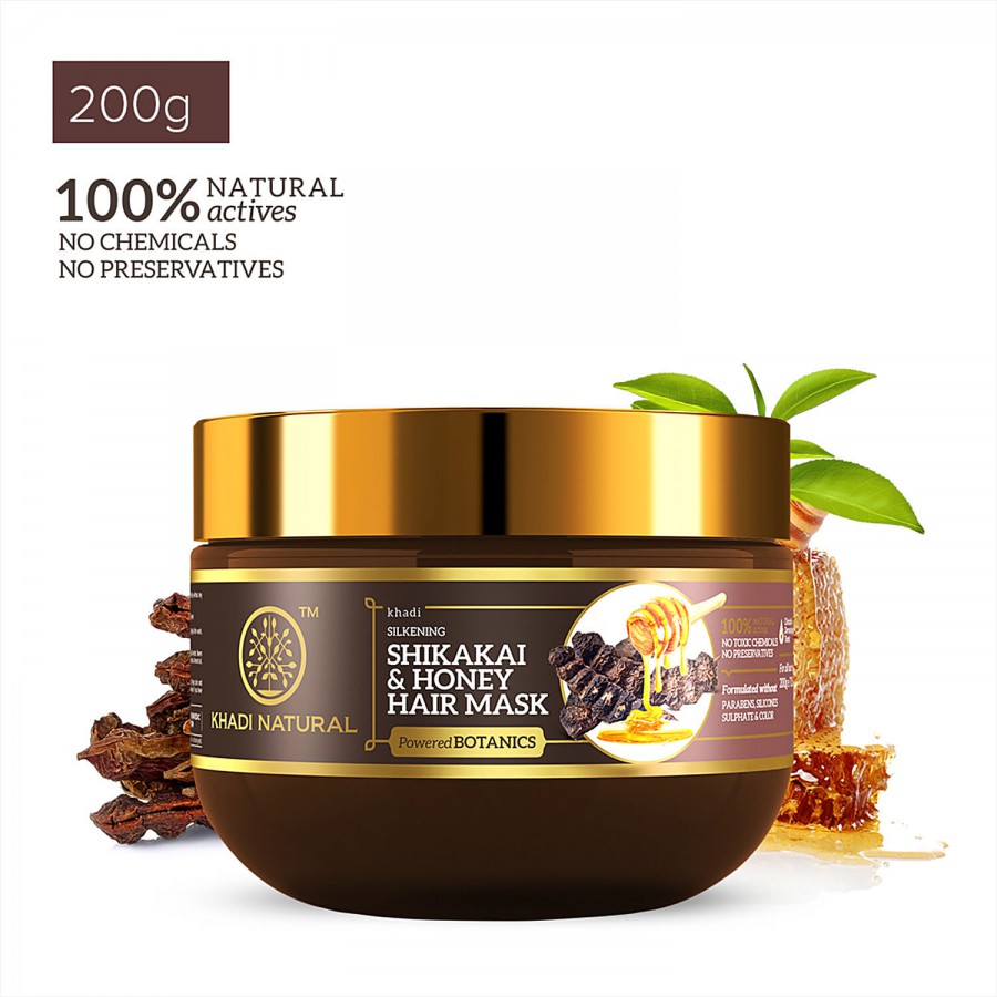 Khadi Natural Shikakai & Honey Hair Mask - Improves Hair Strength