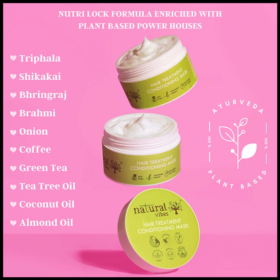 Natural Vibes Hair Treatment Conditioning Mask - Reduces Hair Fall