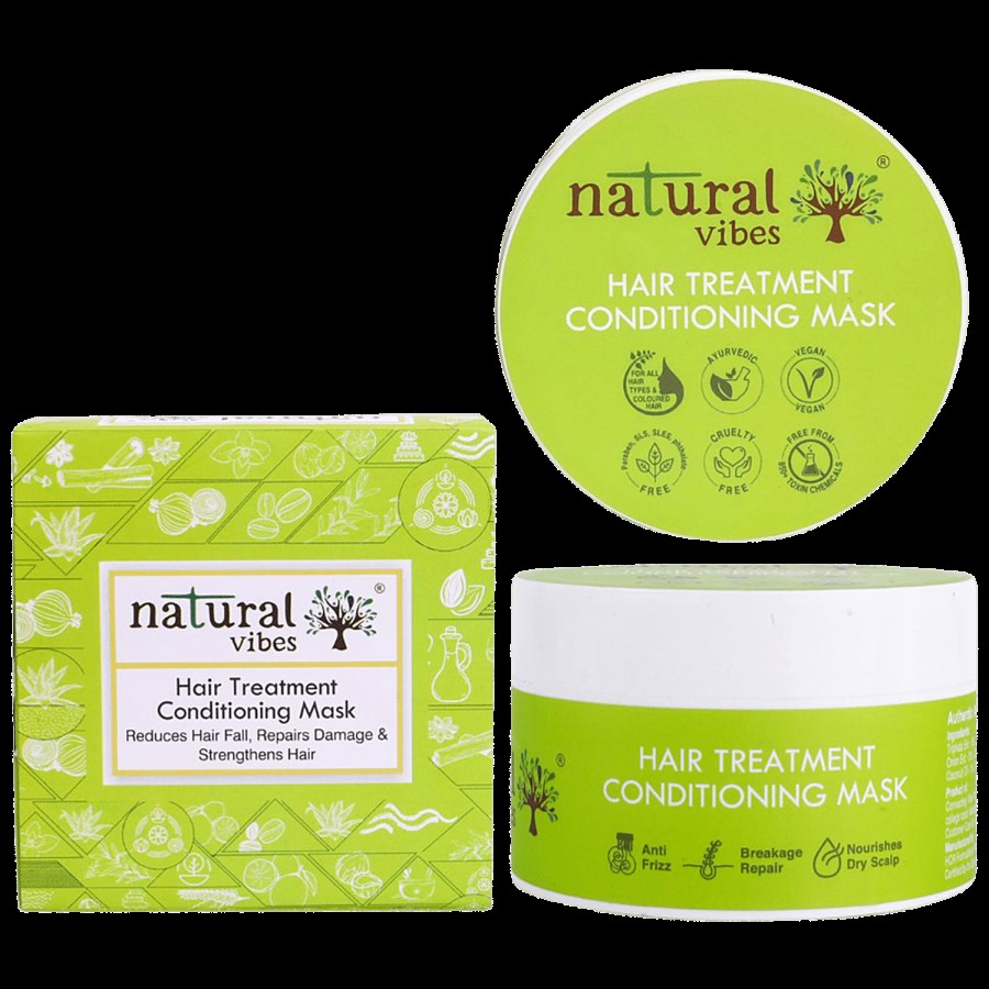 Natural Vibes Hair Treatment Conditioning Mask - Reduces Hair Fall