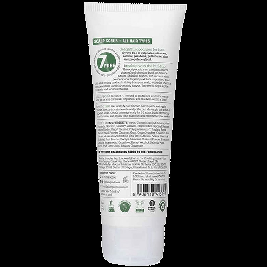 Plum Tea Tree Buildup Control Scalp Scrub - Fragrance Free