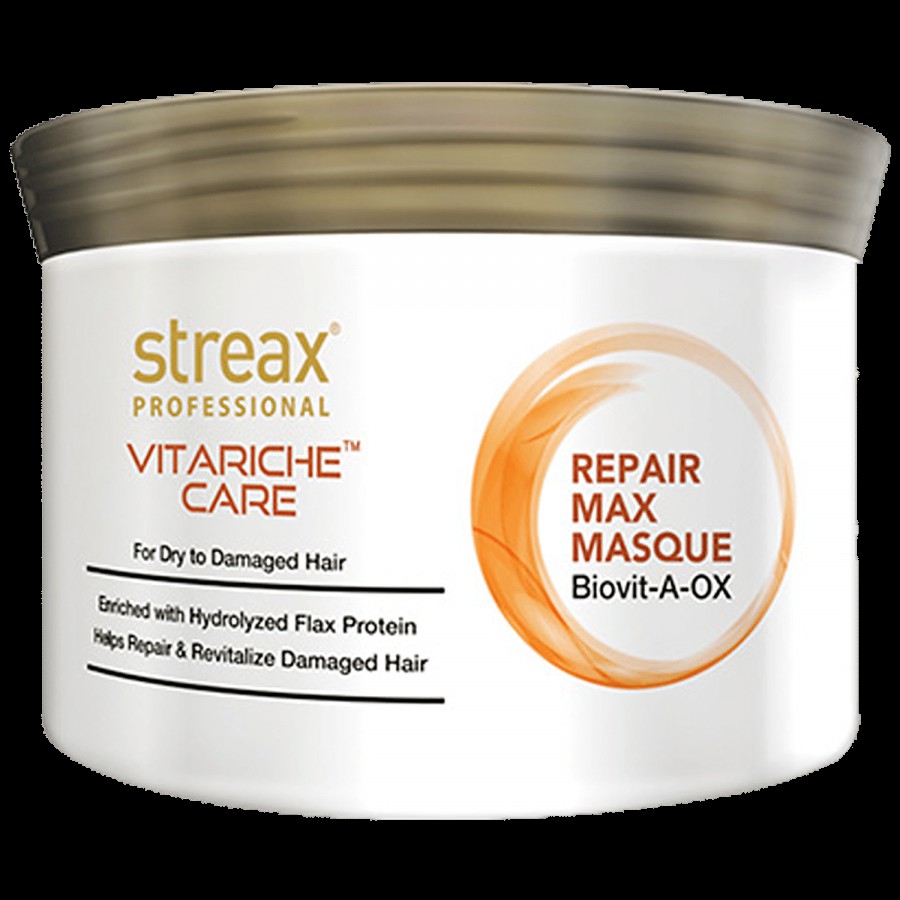 Streax Professional Vitariche Care Repair Max Masque - With Hydrolyzed Flax Protein