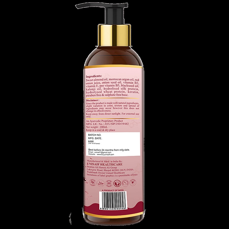 Unisaif Argan Onion Organic Shampoo