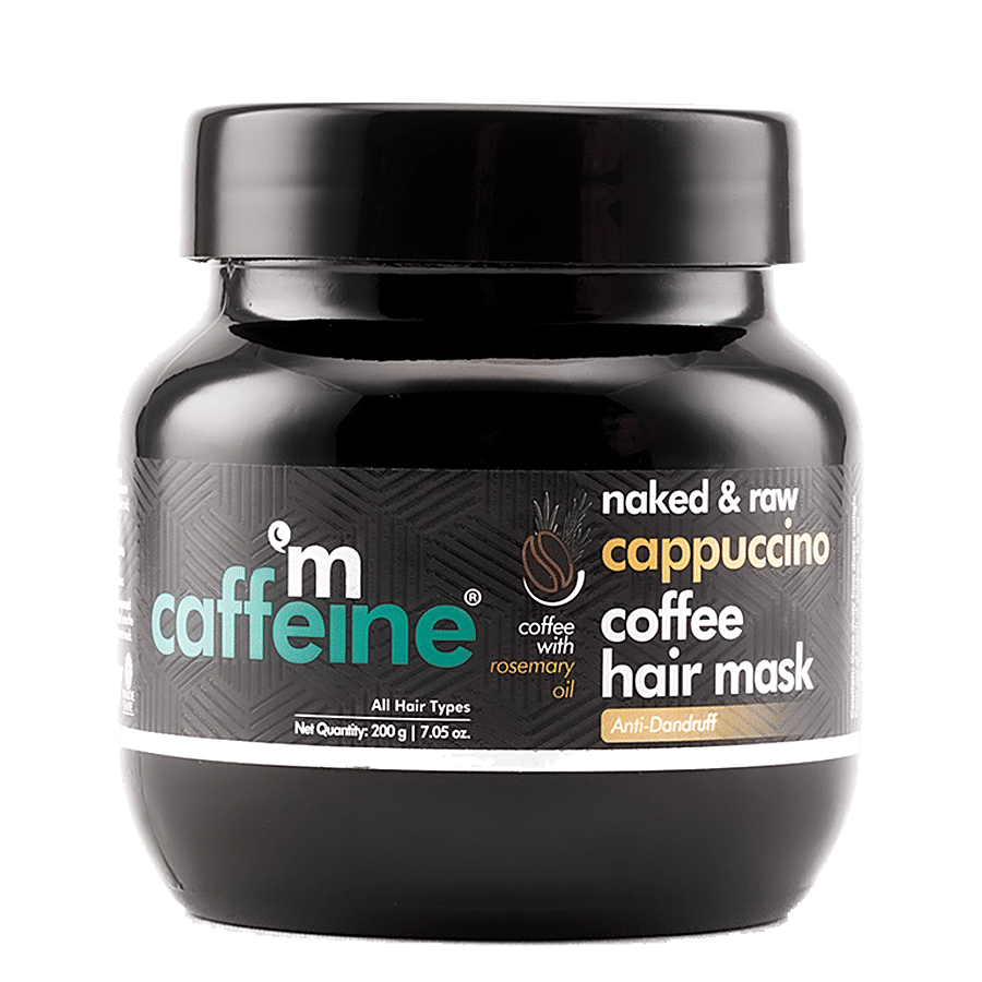 mCaffeine Naked & Raw Cappuccino Coffee Hair Mask - Reduces Frizz