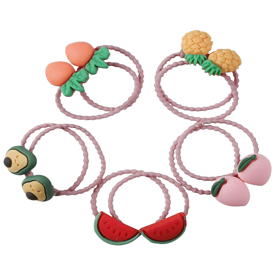 CS BEAUTY Hair Tie/Ponytail Rubber Band - Multicolour