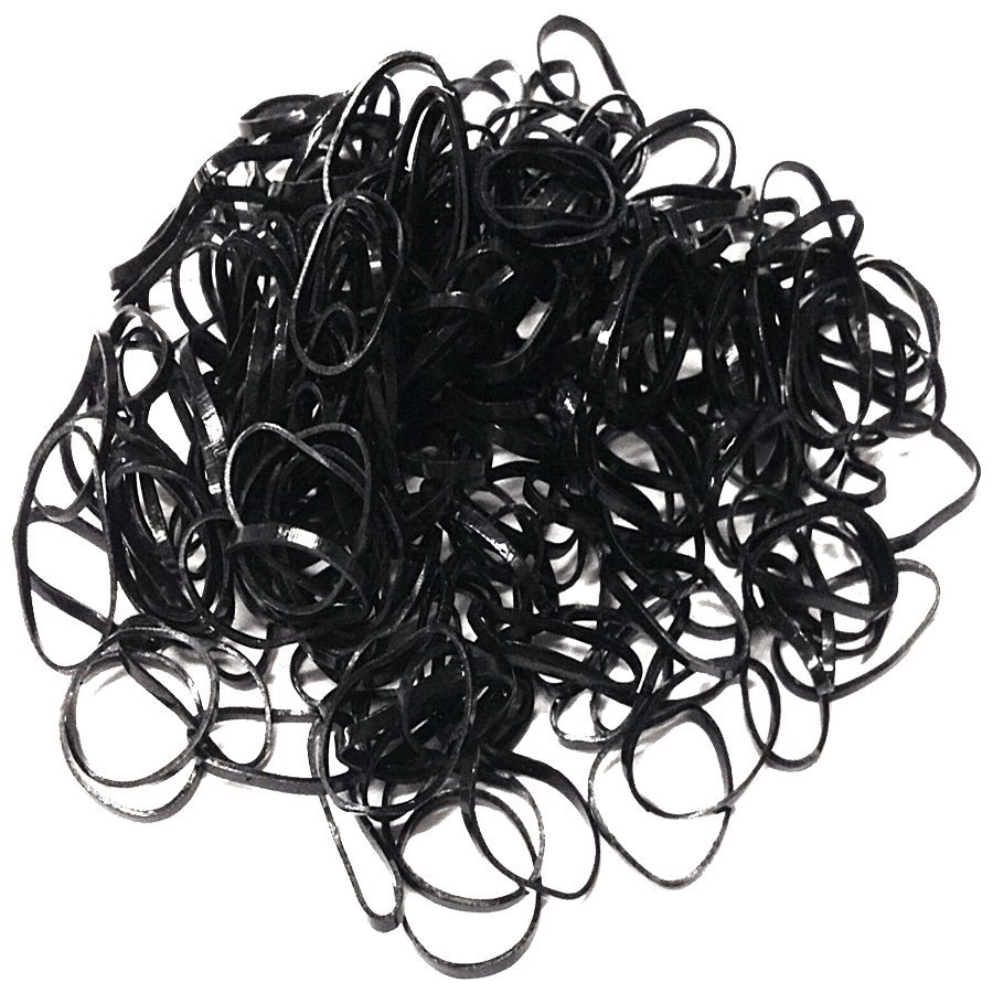 CS Small Elastics Stretchy Hair Tie Ponytail Hair Rubber Band - Black