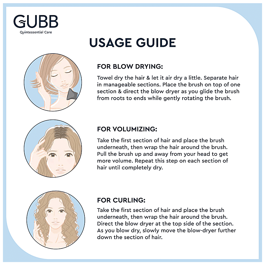 Gubb Round Hair Brush - Styler Range