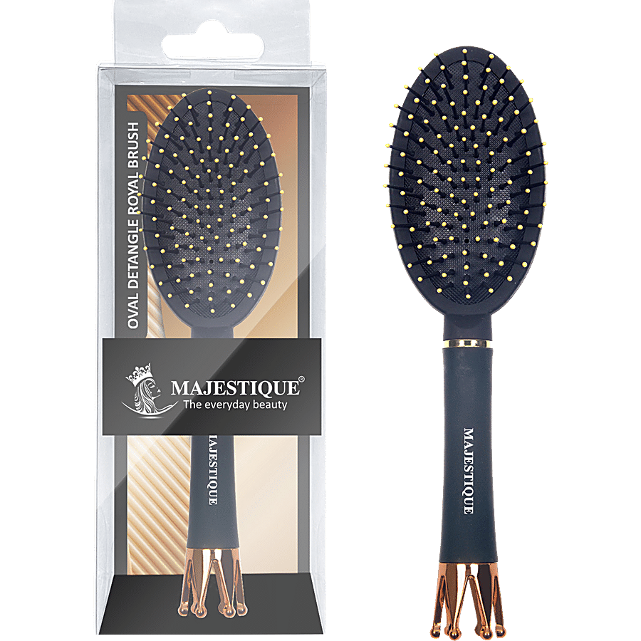 MAJESTIQUE Crown Series Professional Oval Detangler Brush