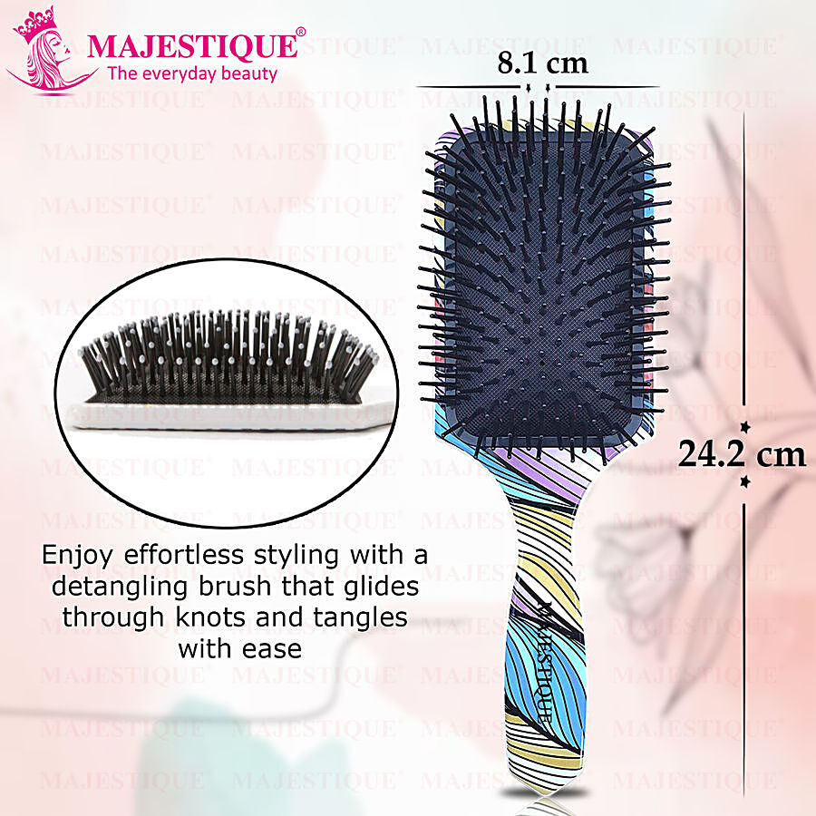 MAJESTIQUE Detangler Hair Brush - Flexible Bristles