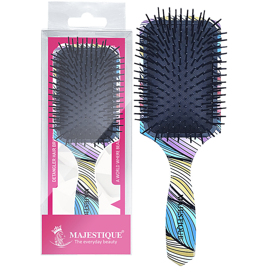 MAJESTIQUE Detangler Hair Brush - Flexible Bristles