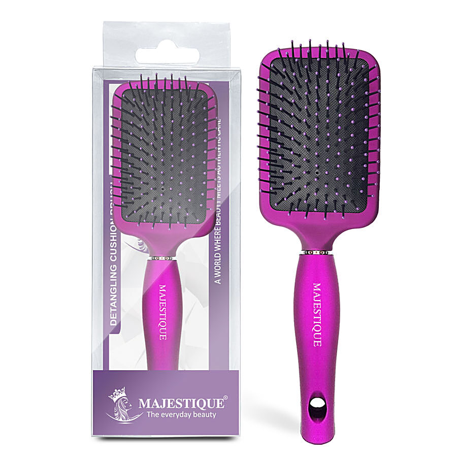 MAJESTIQUE Detangling Cushion Brush - Flexible Bristles