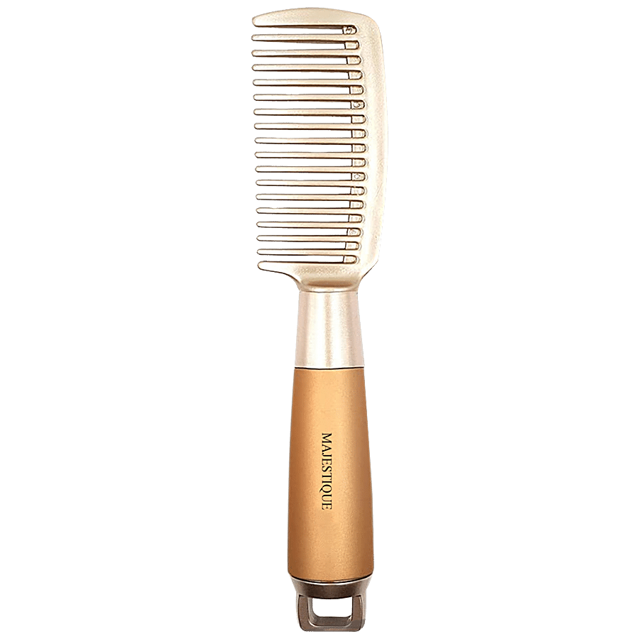 MAJESTIQUE Extra Wide Tooth Comb With Handle - Premium