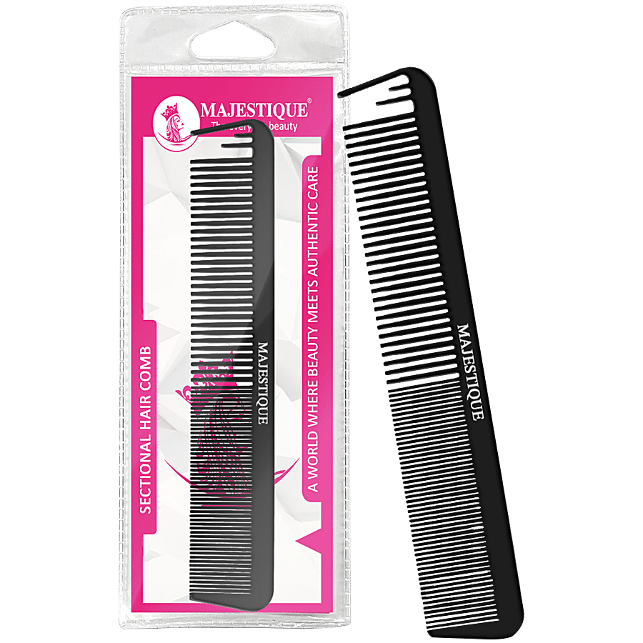 MAJESTIQUE Hair Comb With Sectional - Anti-Static